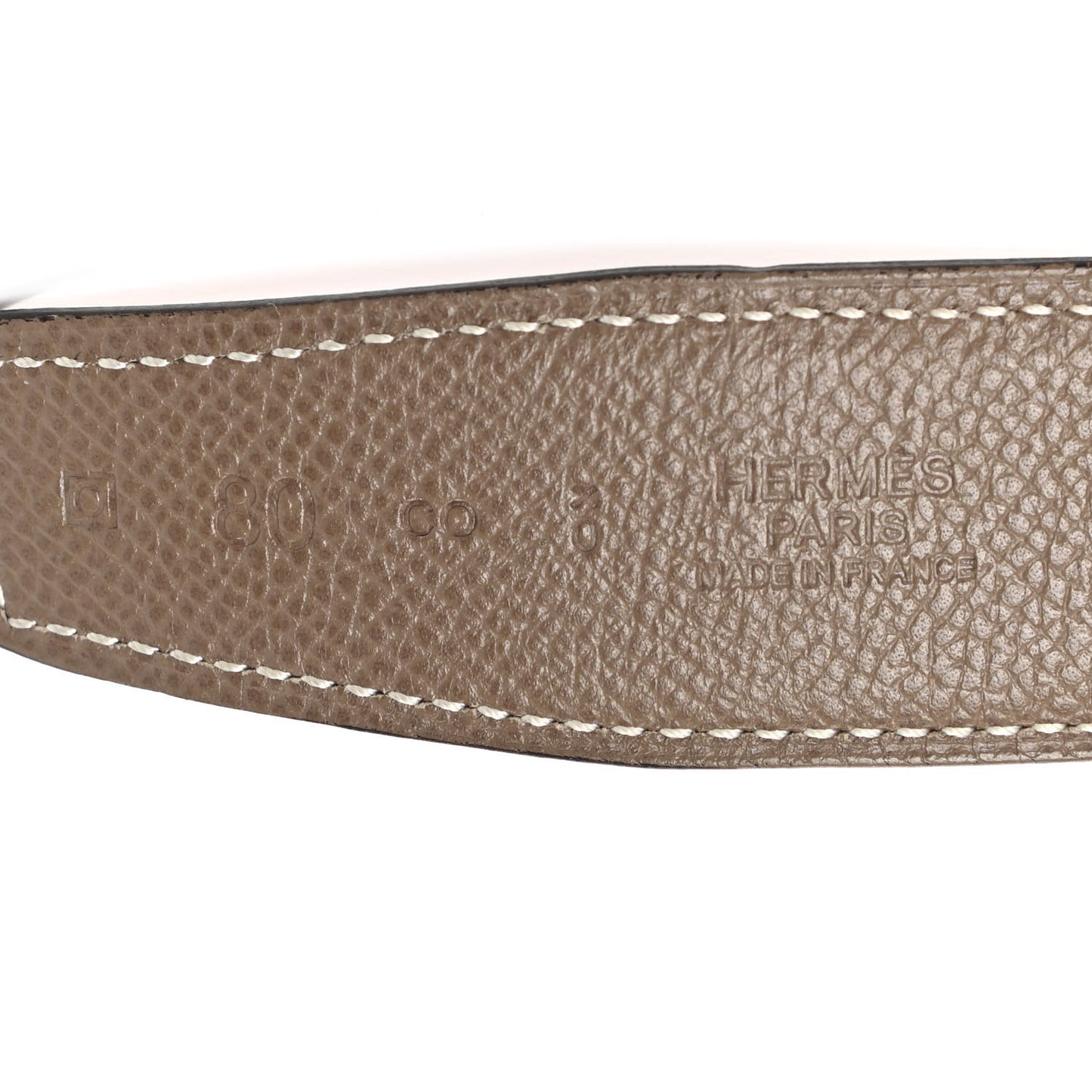 Swift Epsom 32mm H Belt 80 Gold Etoupe
