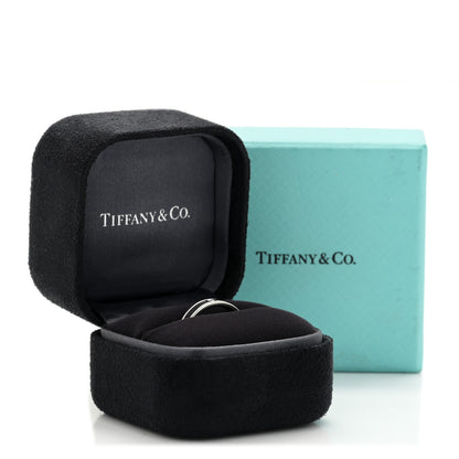 Tiffany Platinum Diamond 4mm Together Milgrain Wedding Band Ring 48 4.5 5 of 5