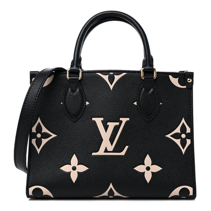 Louis Vuitton Empreinte Monogram Giant Onthego PM Black Beige 1 of 11
