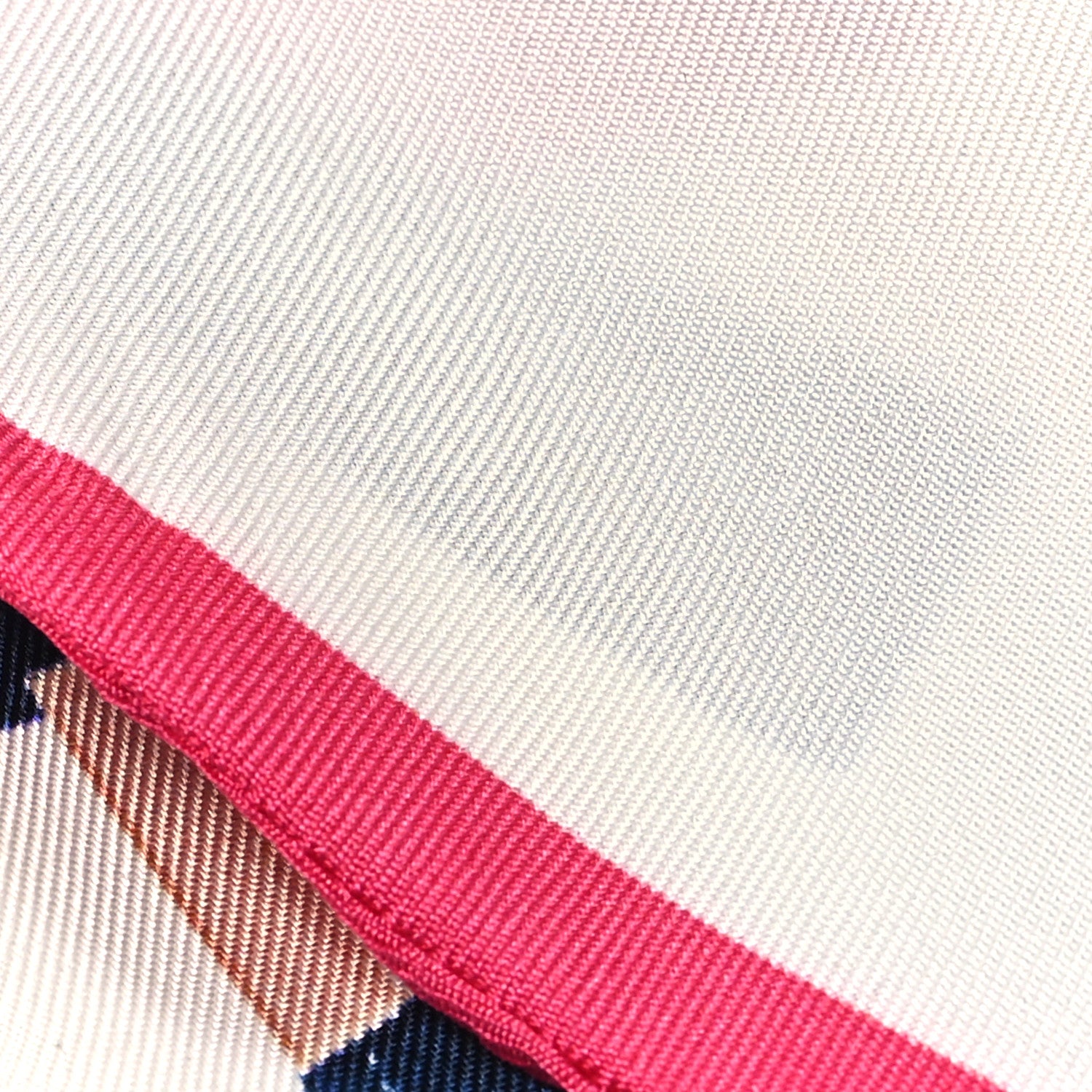 Chanel Silk Twill Slim Labels Bandeau Scarf White Multicolor 4 of 4