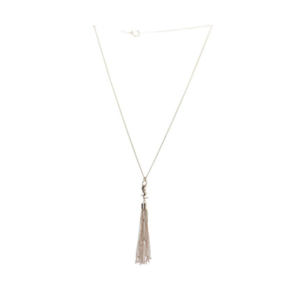 Saint Laurent Brass Monogram Tassel Necklace Gold 3 of 6