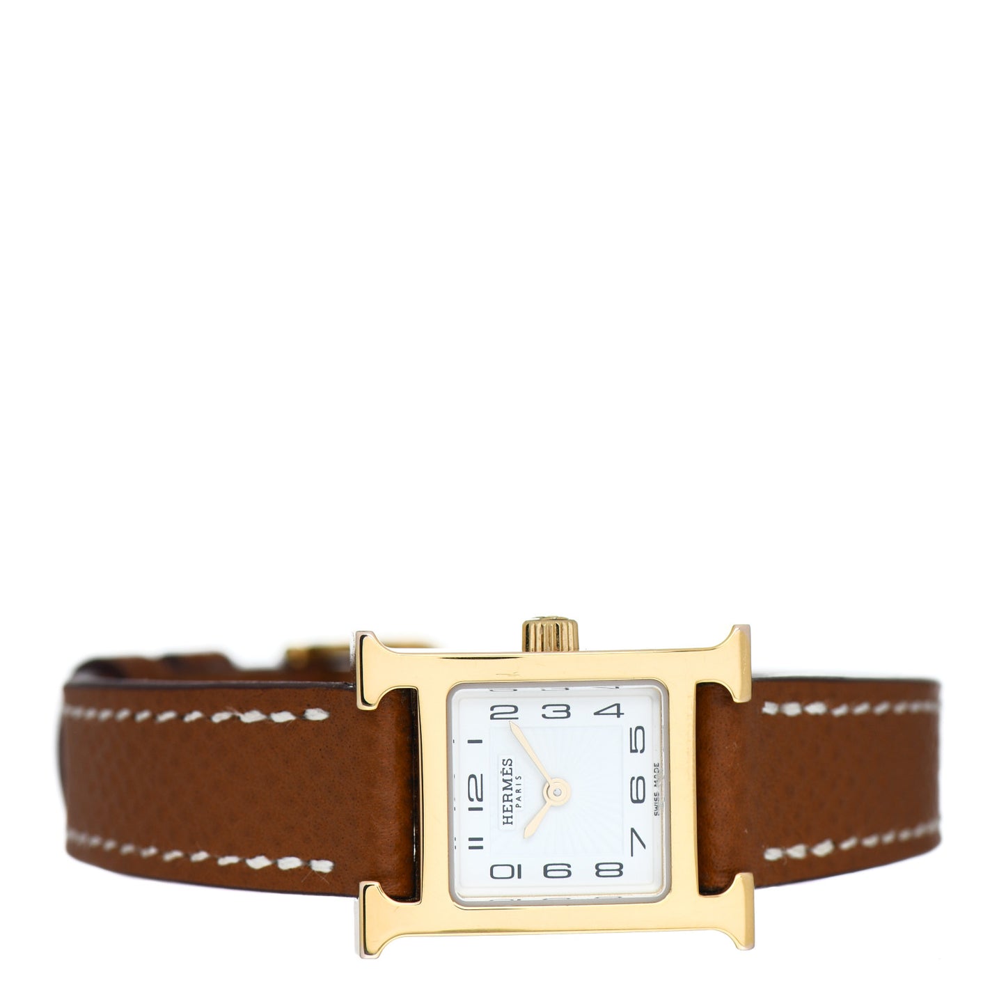 Stainless Steel Epsom 17.2mm Heure H Hour Quartz Watch Gold