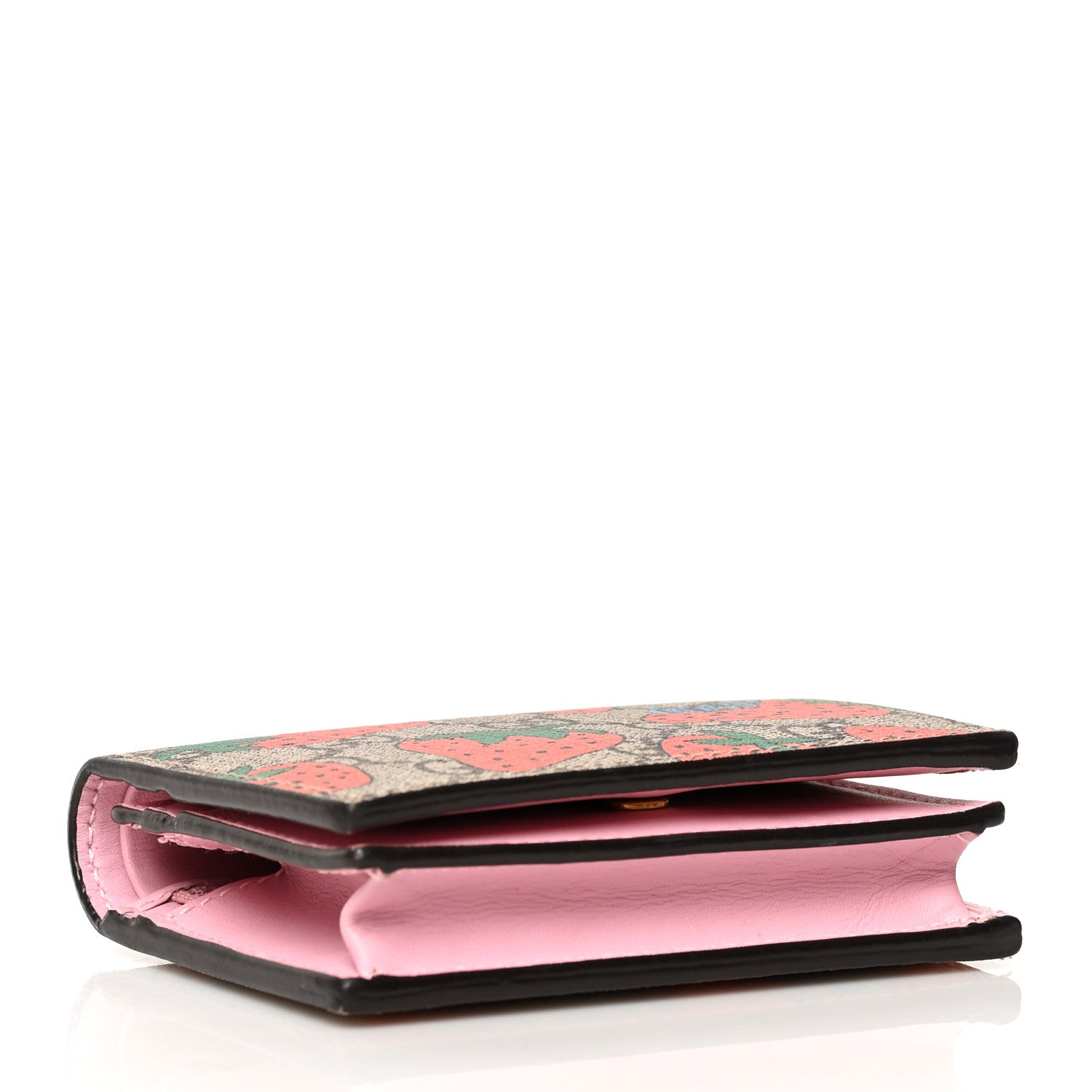 Gucci GG Supreme Monogram Strawberry Card Case 4 of 8
