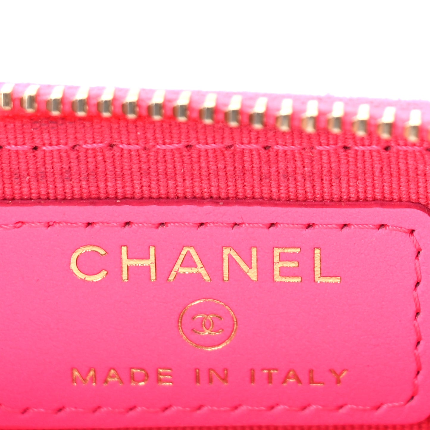 Patent Chevron Quilted Zip Around Boy Coin Purse Wallet Neon Pink