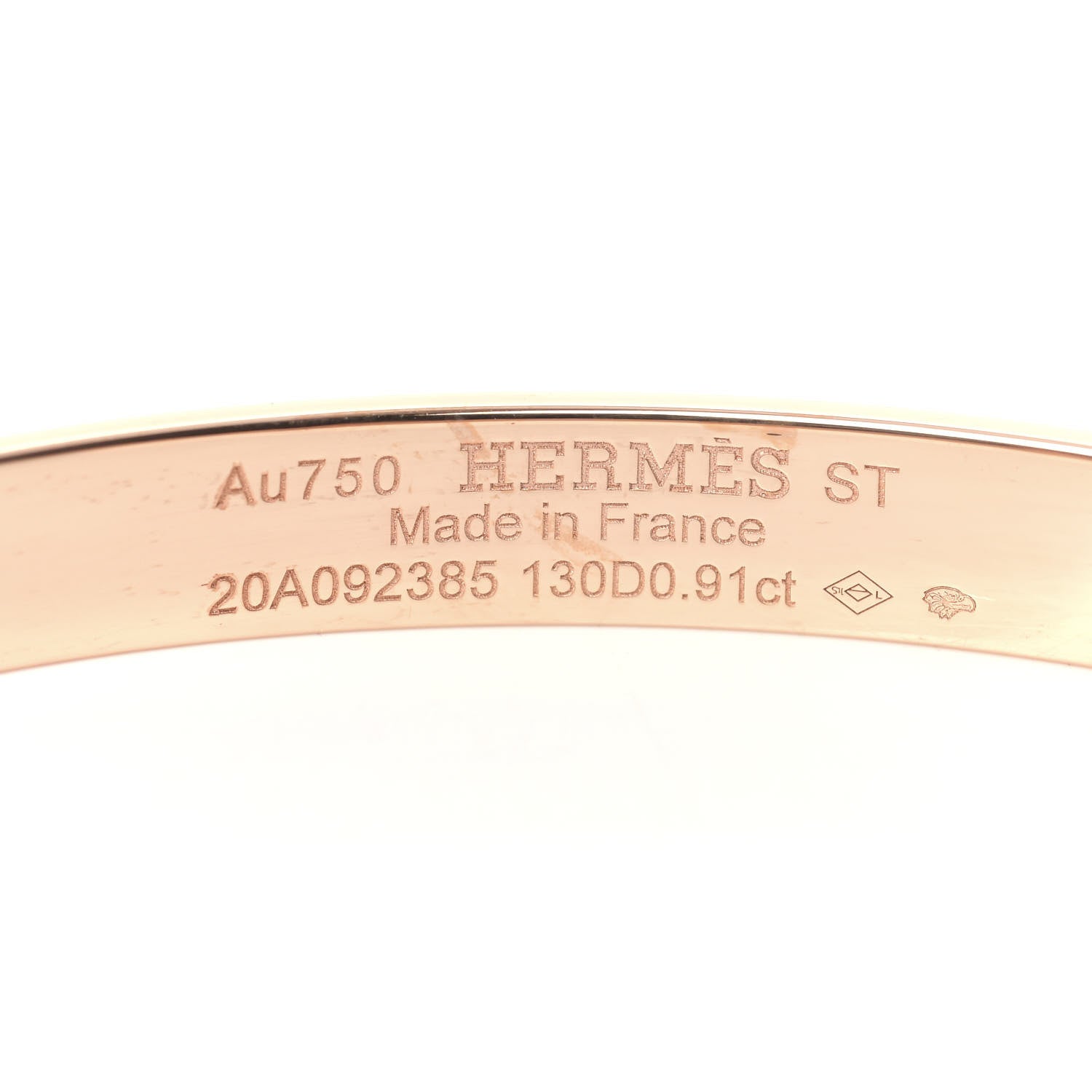 Hermes 18K Rose Gold Diamond PM Collier De Chien Pave Bracelet ST 4 of 6