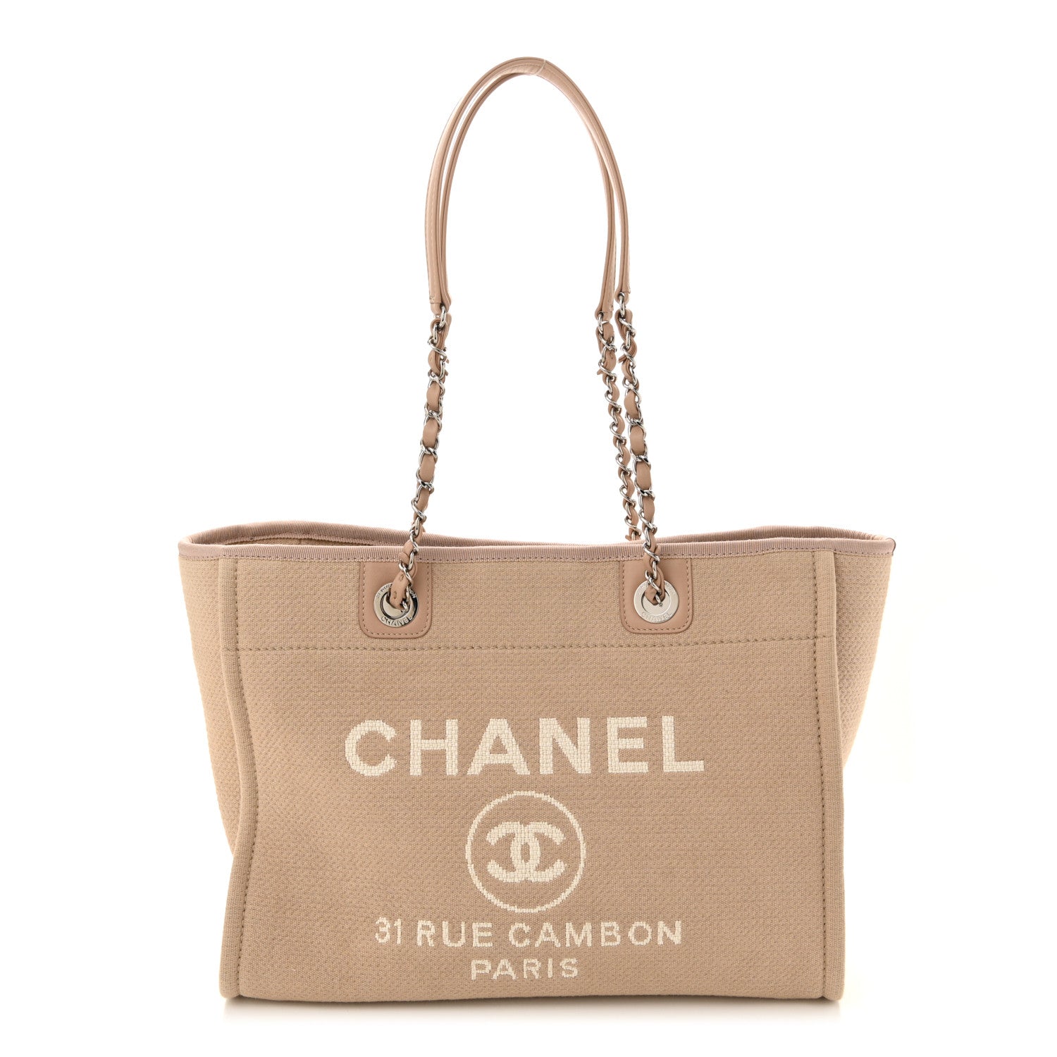 Chanel Mixed Fibers Small Deauville Tote Beige 1 of 11