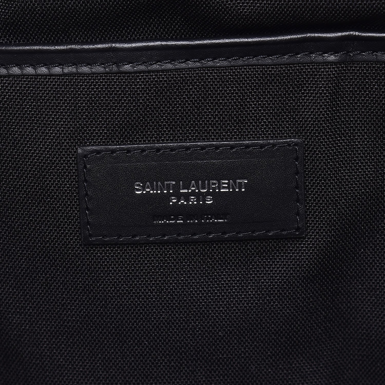 Saint Laurent Glitter Canvas City Backpack Black 8 of 10