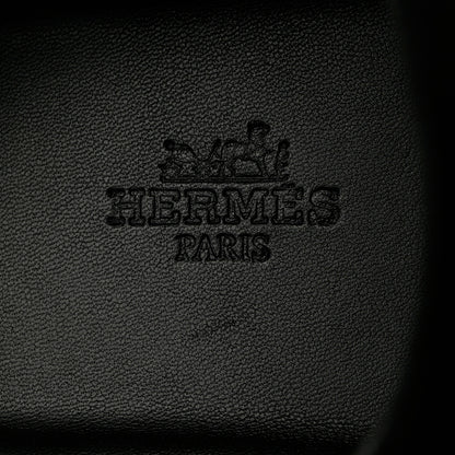 Hermes Goatskin Suede Goatskin Bouncing Sneakers 39 White Black 6 of 10