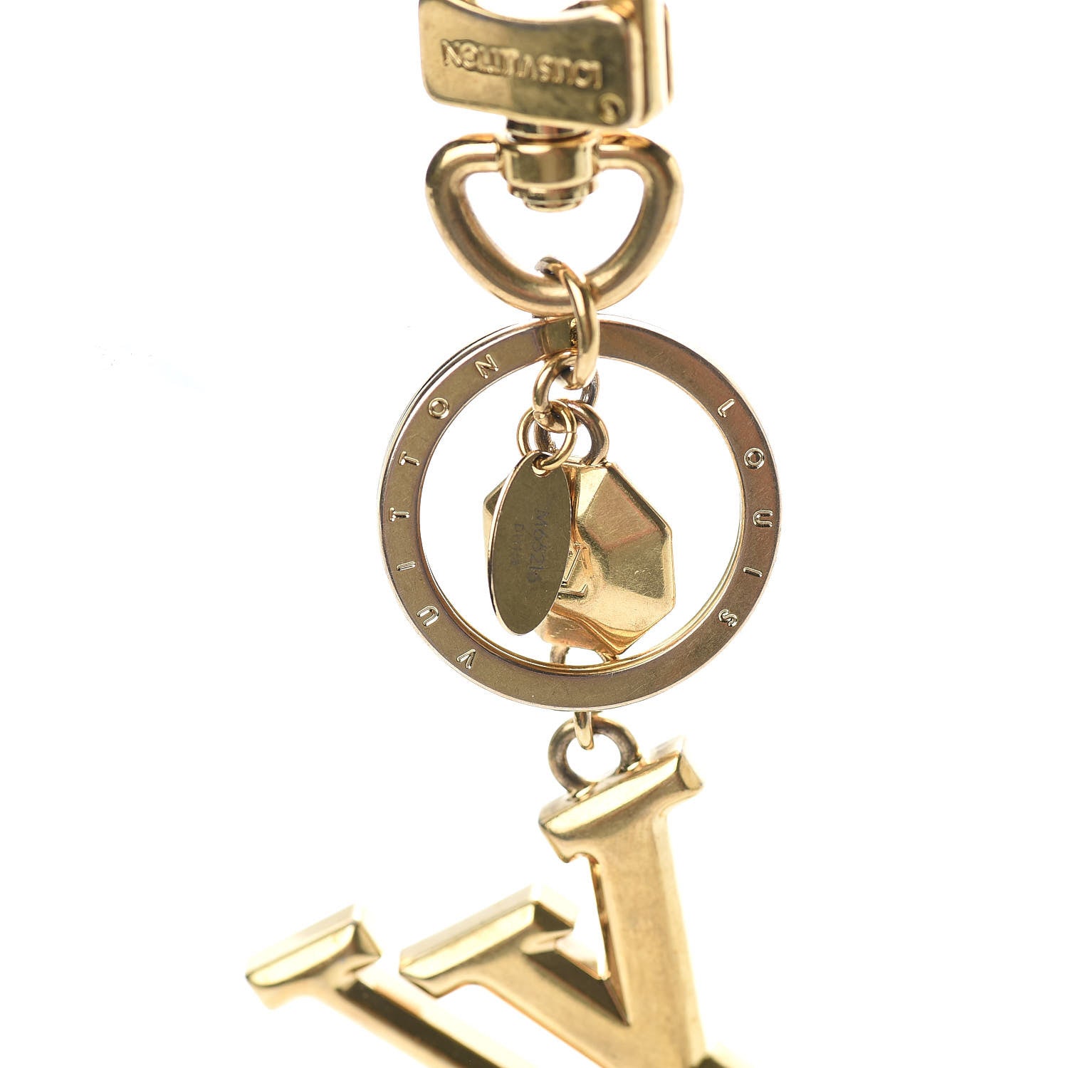 Louis Vuitton LV Facettes Bag Charm Key Holder Gold 3 of 3