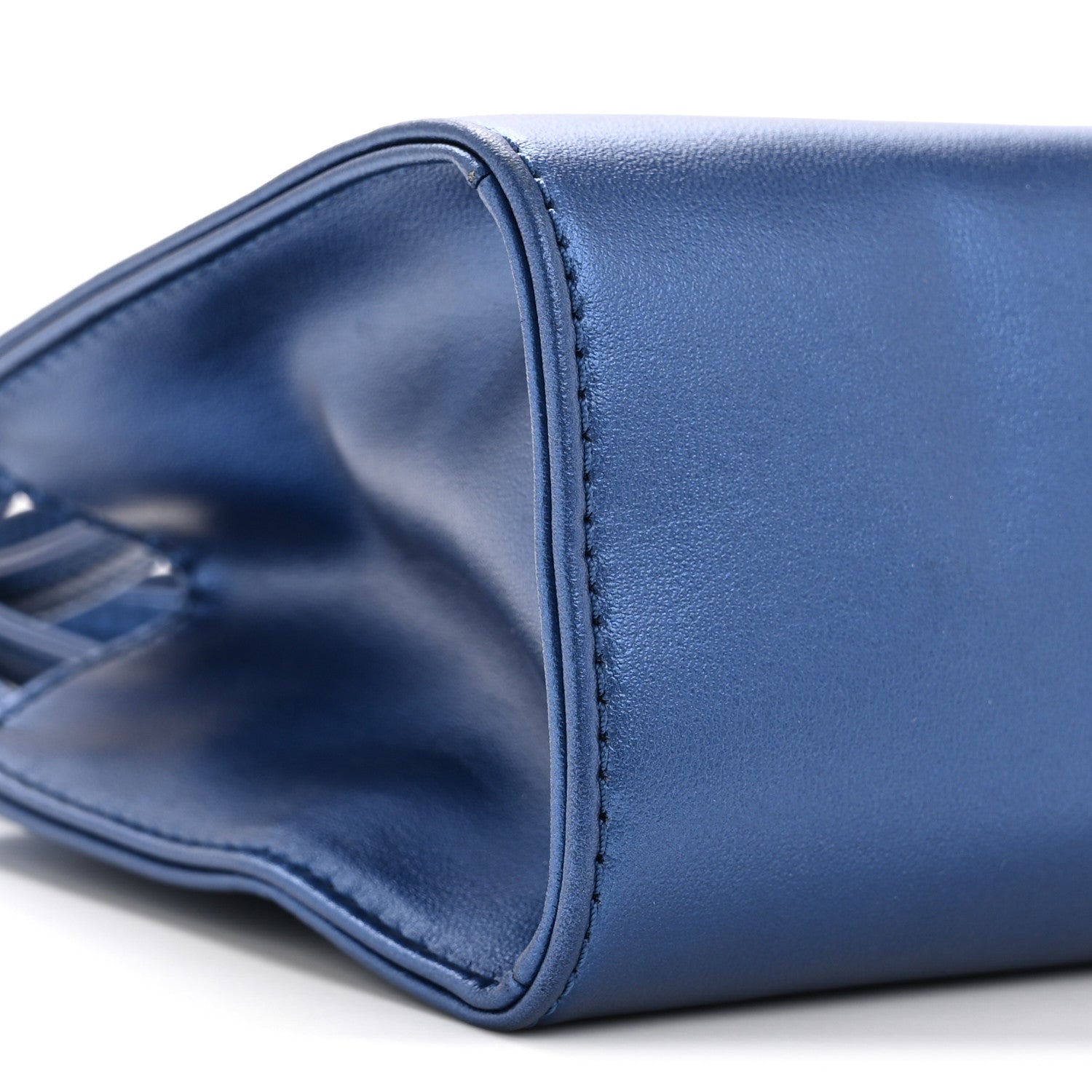 Telfar Metallic Vegan Leather Small Shopping Bag Cobalt 23 of 31