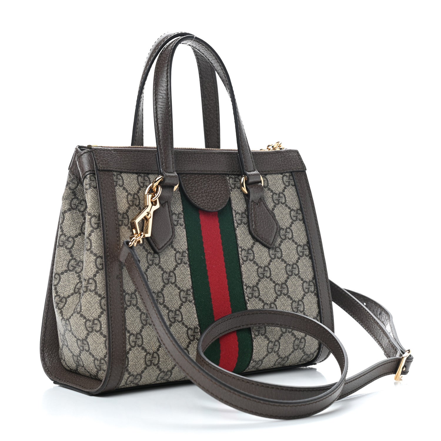 Gucci GG Supreme Monogram Small Ophidia Tote Bag Brown 3 of 9