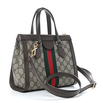 Gucci GG Supreme Monogram Small Ophidia Tote Bag Brown 3 of 9