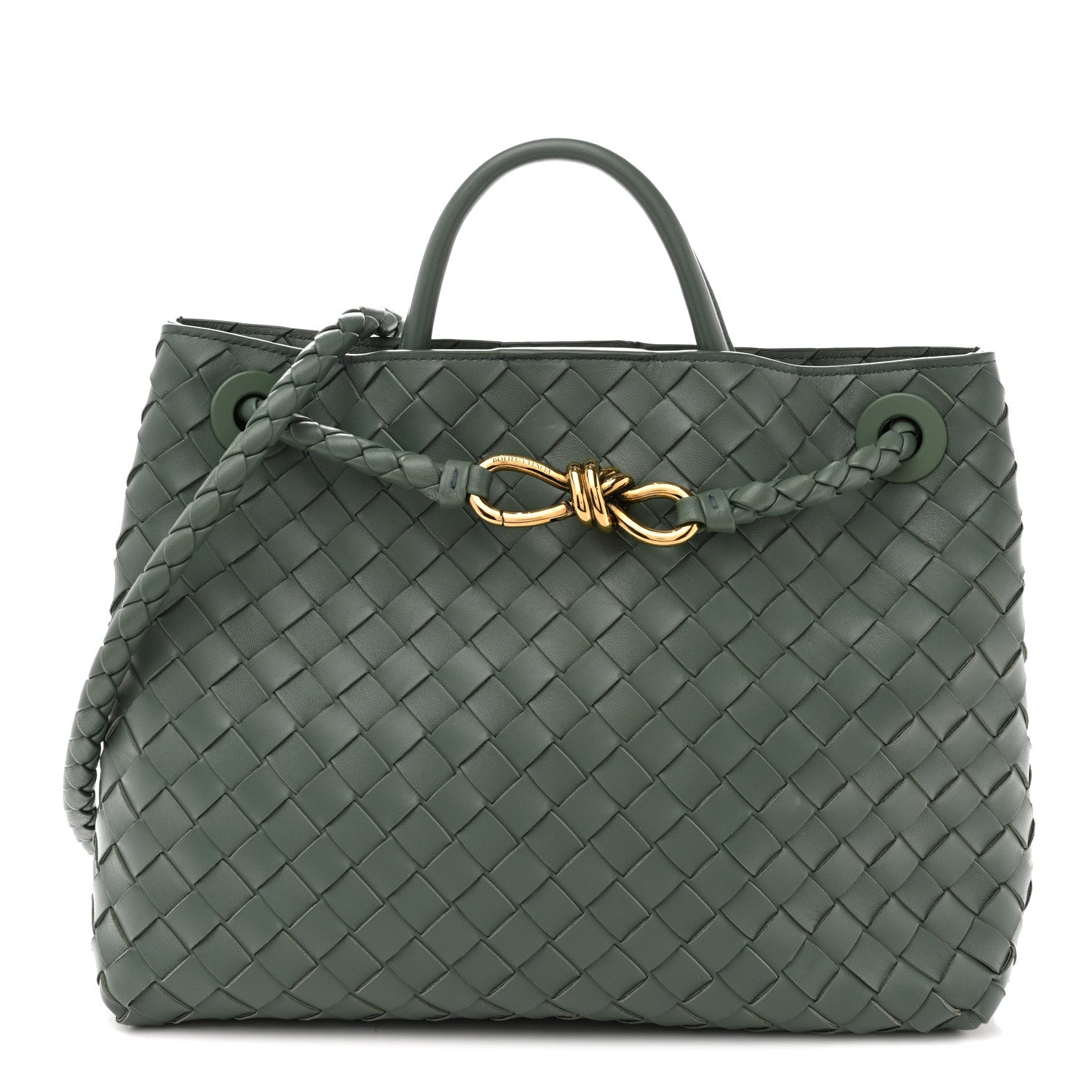 Bottega Veneta Nappa Intrecciato Medium Andiamo Shoulder Bag Aloe 1 of 15
