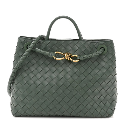 Bottega Veneta Nappa Intrecciato Medium Andiamo Shoulder Bag Aloe 1 of 15