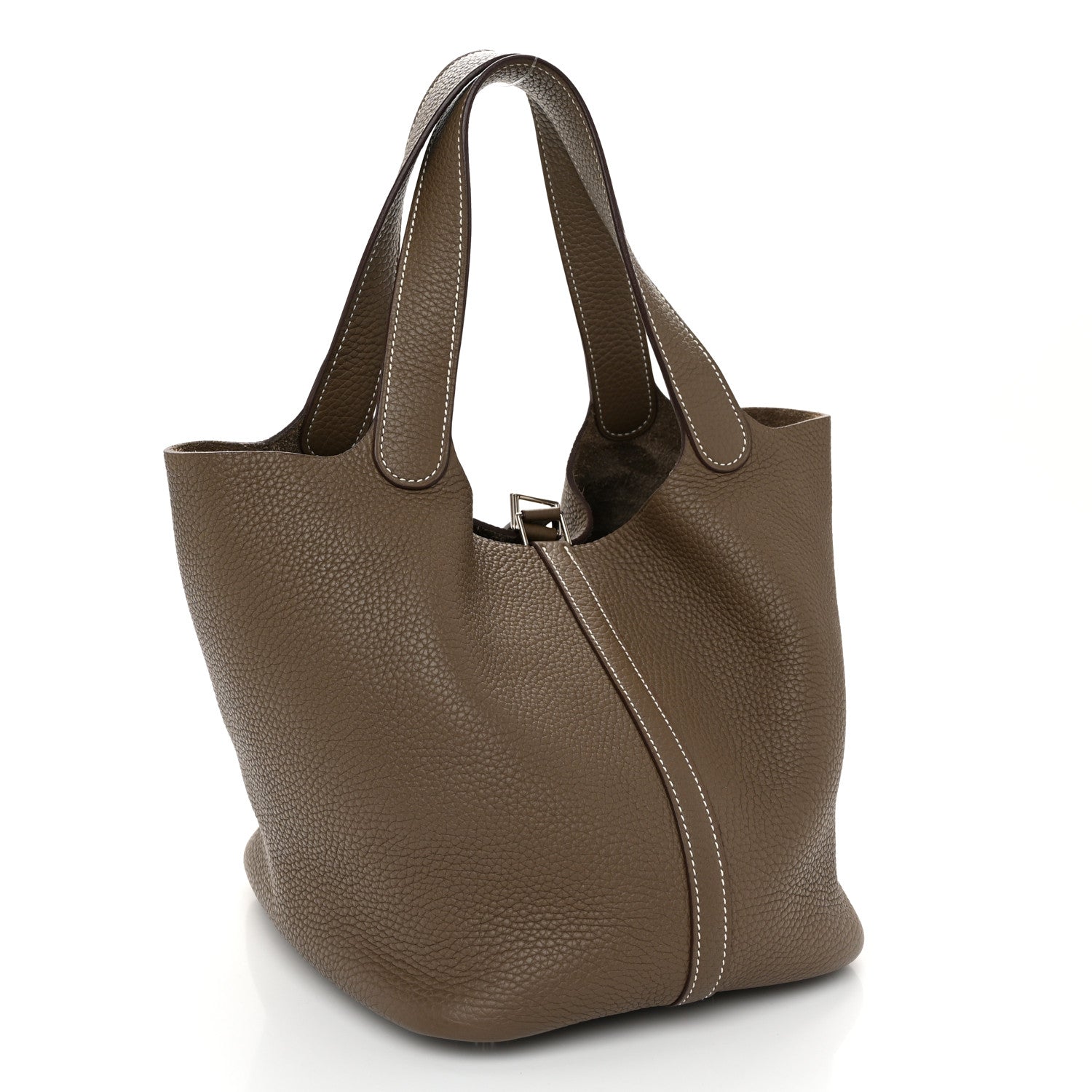 Hermes Taurillon Clemence Picotin Lock 22 MM Etoupe 3 of 10