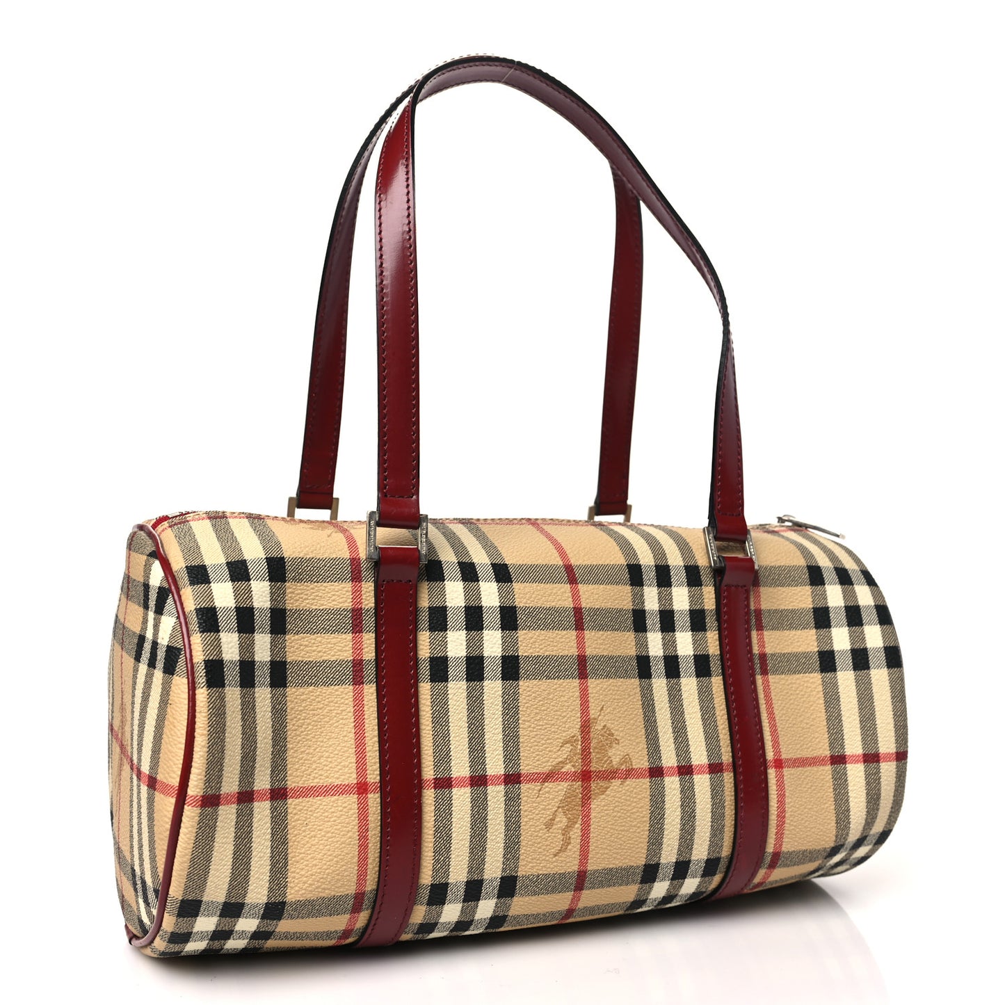 Haymarket Check Barrel Bag Red