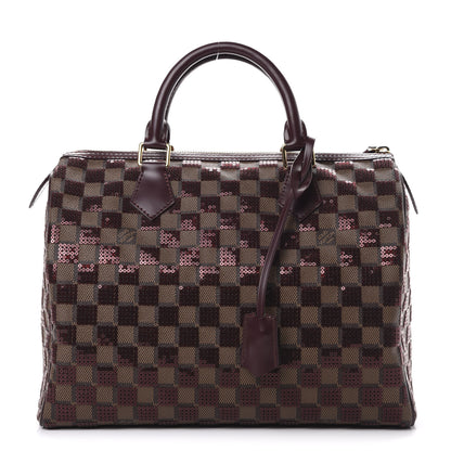 Louis Vuitton Damier Paillettes Speedy 30 Rouge 1 of 12