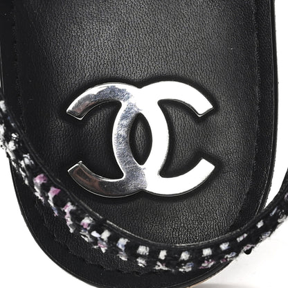 Chanel Glittered Tweed Lambskin Dad Sandals 40 Black Multicolor 8 of 11