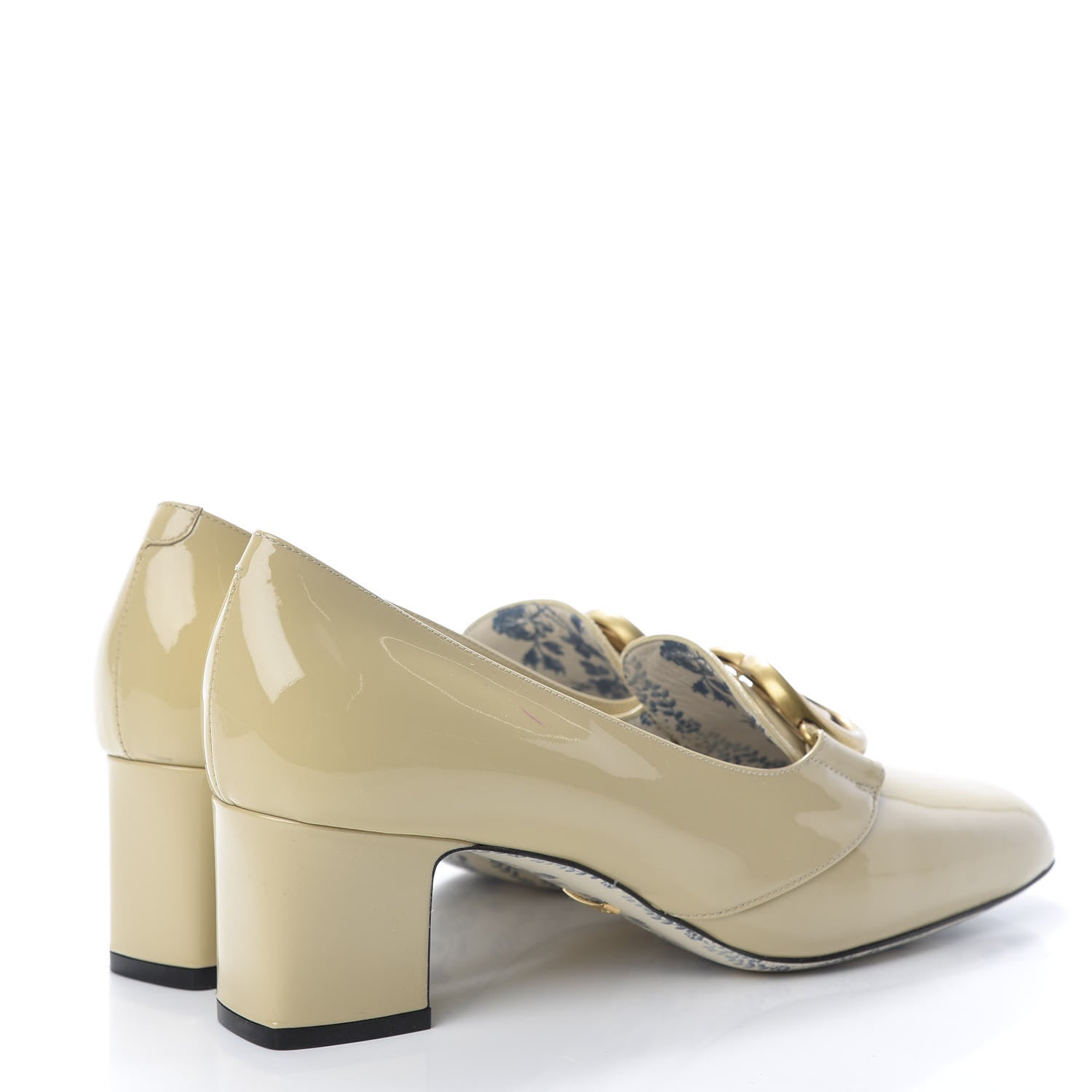 Gucci Vernice GG Victoire 55mm Loafer Pumps 39.5 Sand Storm 4 of 12
