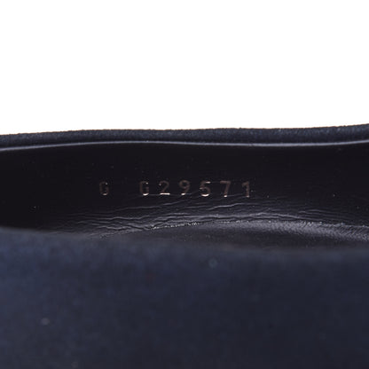 Chanel Suede Patent Calfskin Cap Toe CC Pumps 36.5 Navy 10 of 10