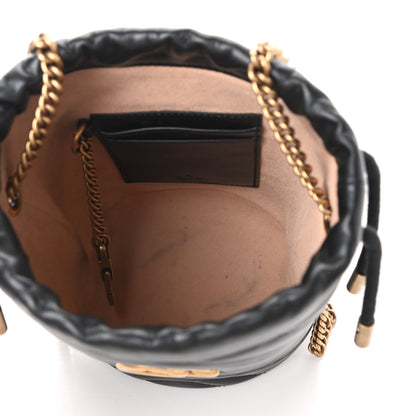 Gucci Calfskin Matelasse Mini GG Marmont 2.0 Bucket Bag Black 5 of 9