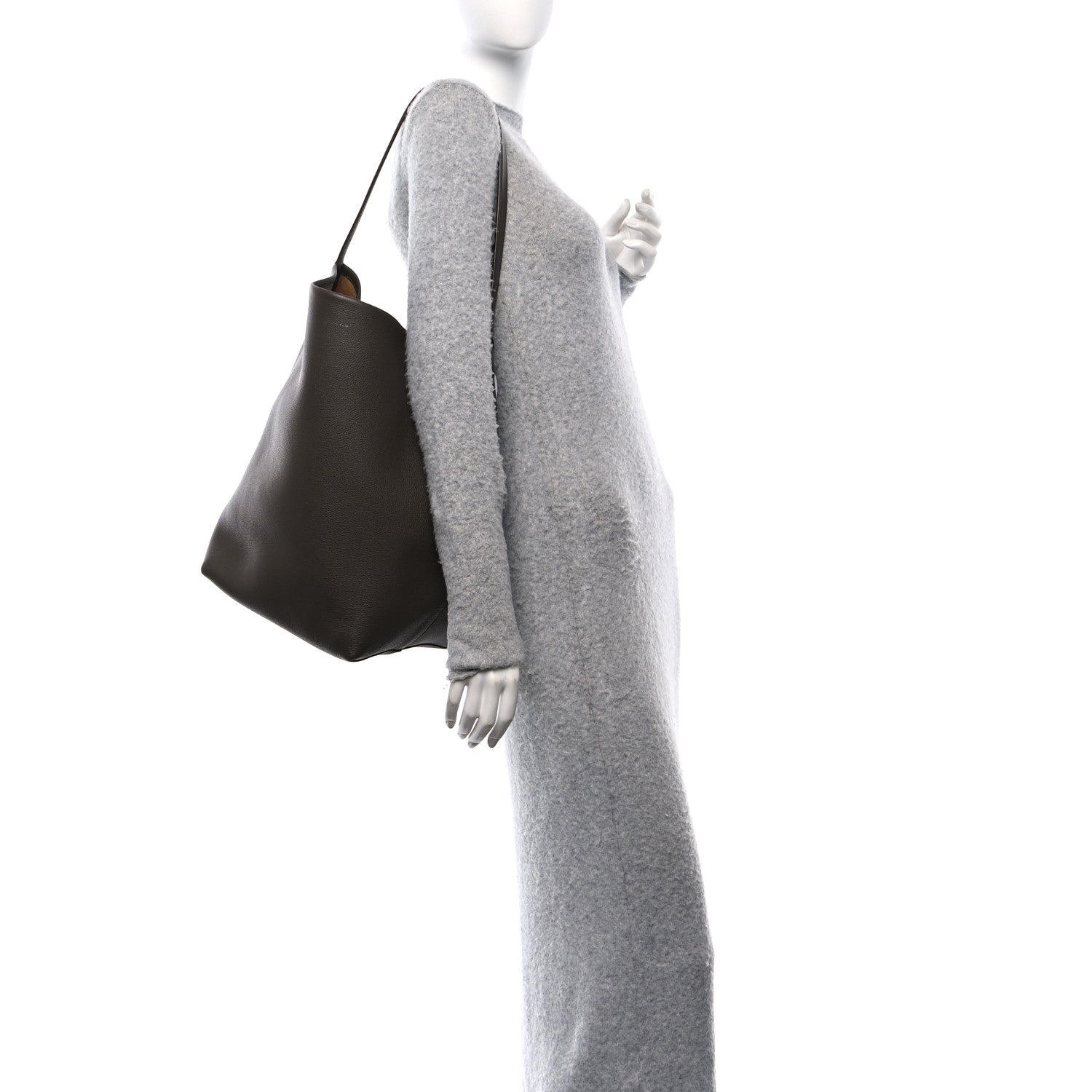 The Row Grained Calfskin Large N/S Park Tote French Grey 2 of 9