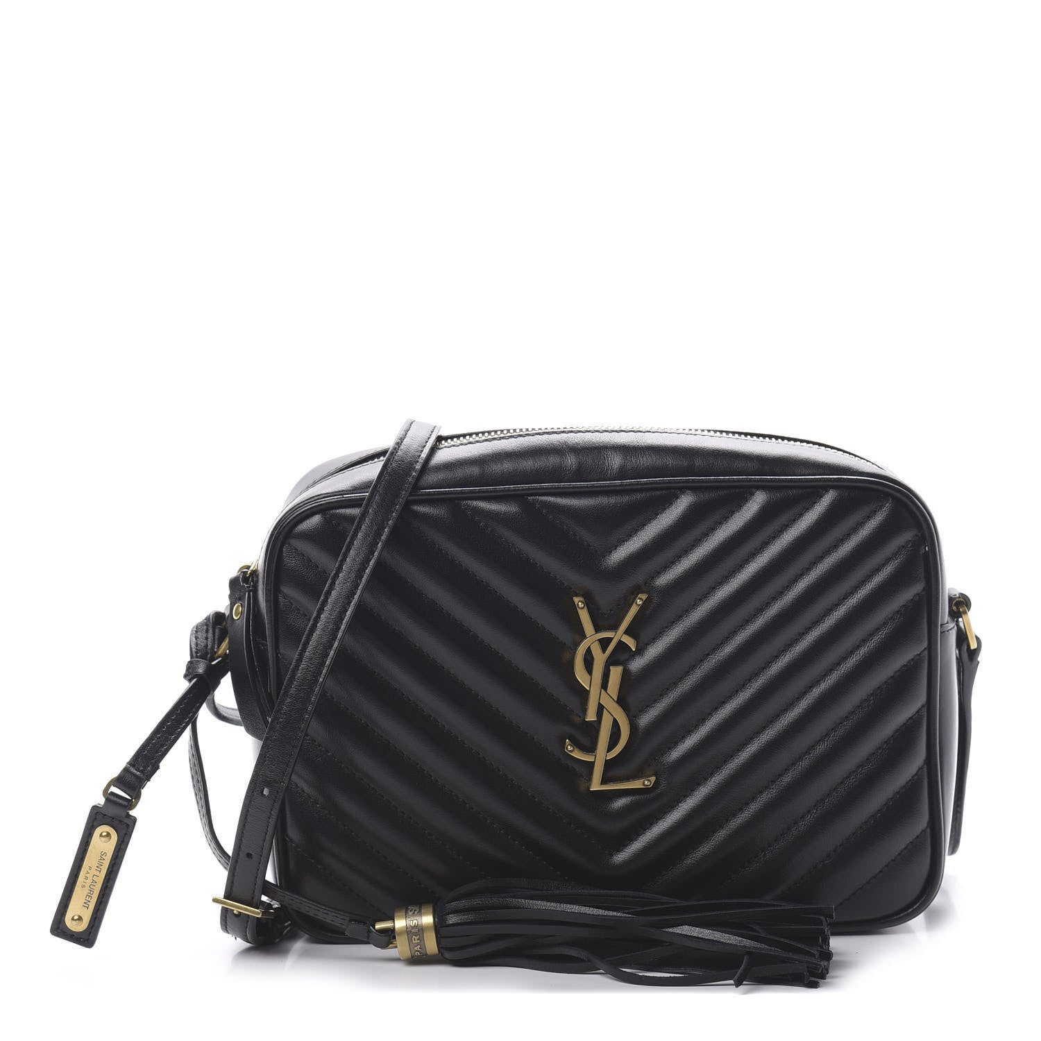 Saint Laurent Calfskin Matelasse Monogram Lou Camera Bag Black 1 of 13