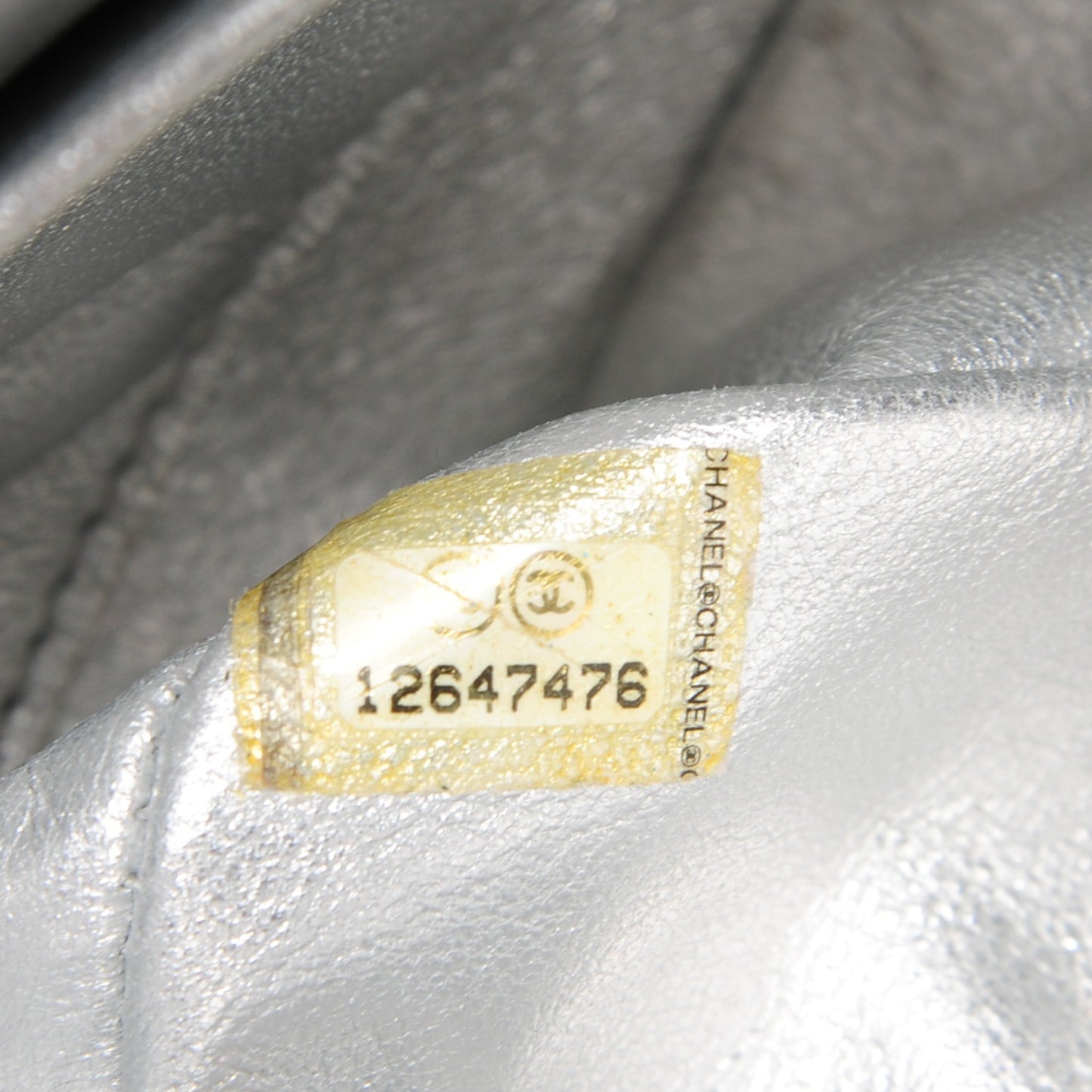 Lambskin Quilted Medium Double Flap Silver