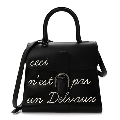 Delvaux Calfskin MM L'Humour Brillant Satchel Black 1 of 9