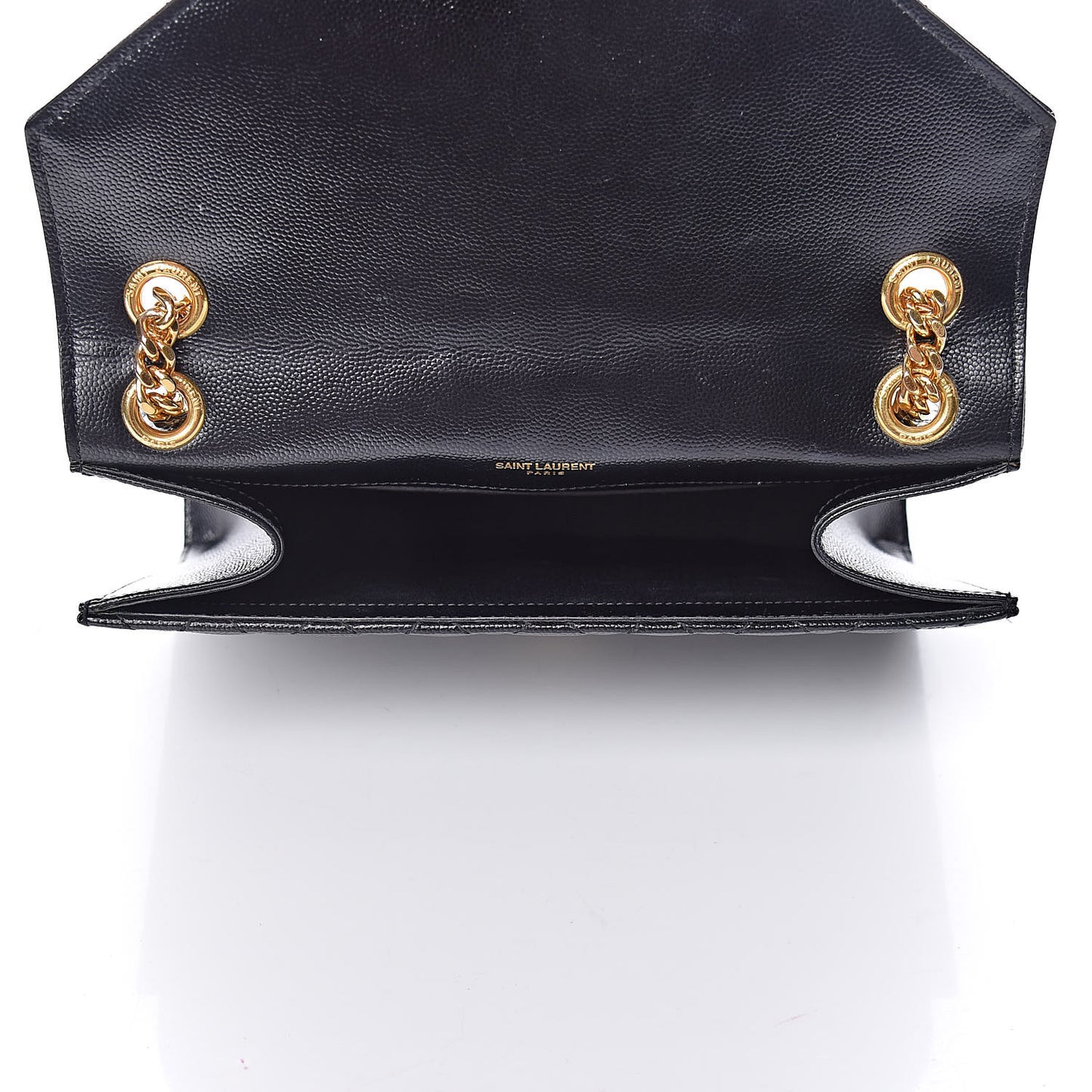 Grain De Poudre Textured Mixed Matelasse Triquilt Medium Monogram Satchel Black