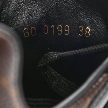Louis Vuitton Suede Monogram Run Away Sneakers 38 Black 8 of 9