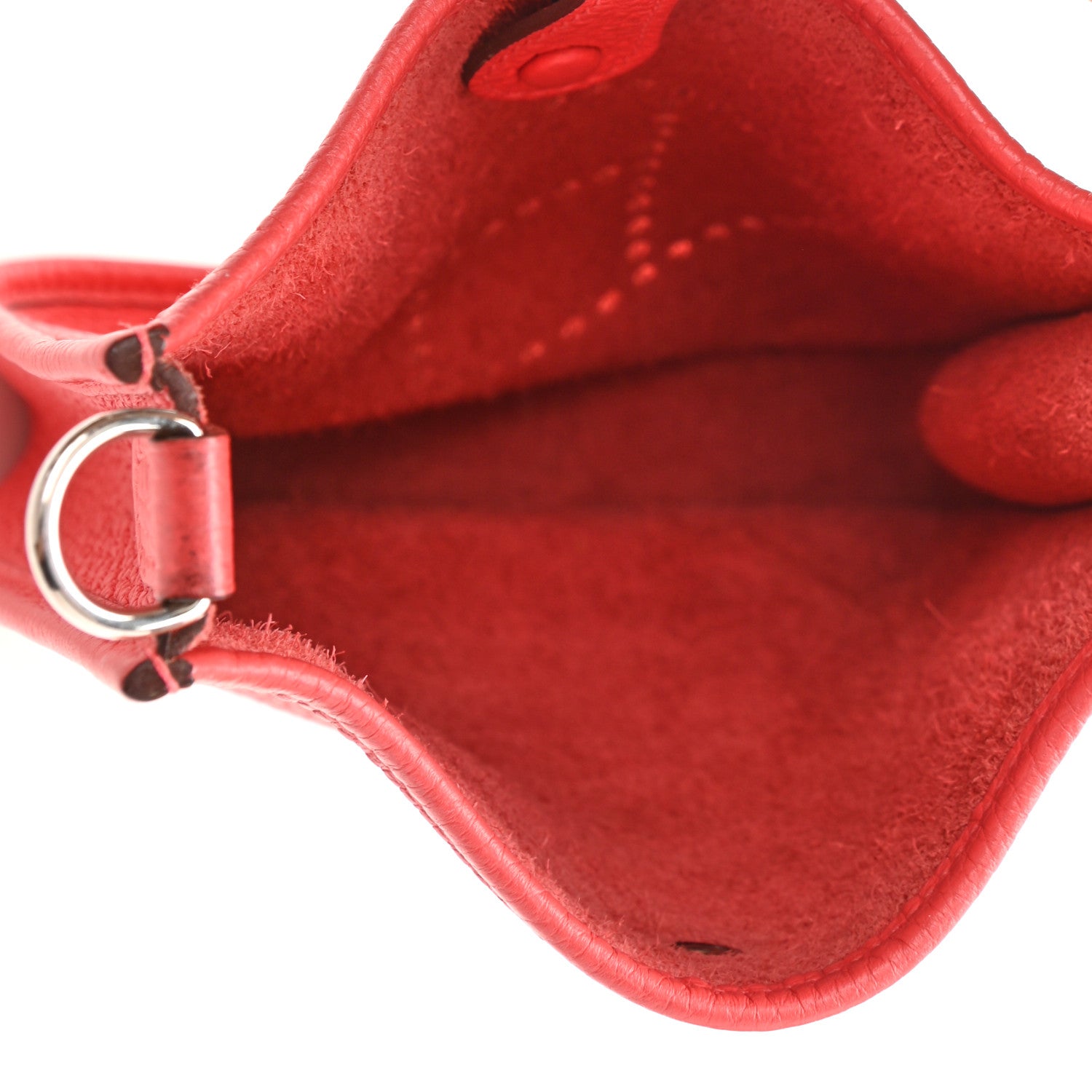 Hermes Taurillon Clemence Evelyne TPM Rouge Pivoine 5 of 12