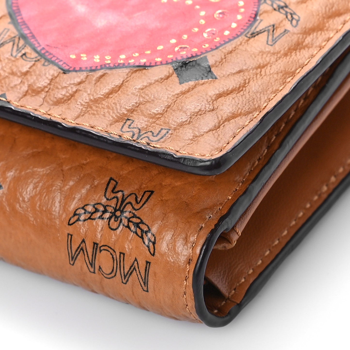 Visetos New Year Series Rooster Three-Fold Flap Wallet Cognac