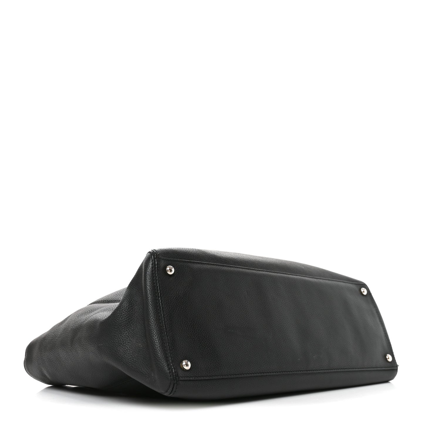 Calfskin Cerf Executive Shopper Tote Black