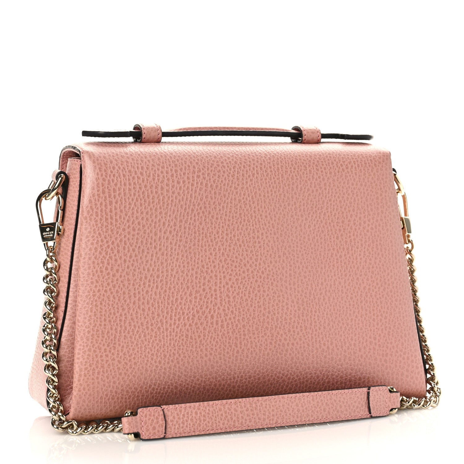Gucci Dollar Calfskin Interlocking G Top Handle Shoulder Bag Soft Pink 3 of 9