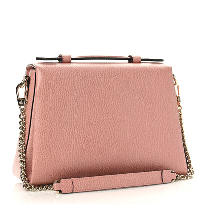 Gucci Dollar Calfskin Interlocking G Top Handle Shoulder Bag Soft Pink 3 of 9