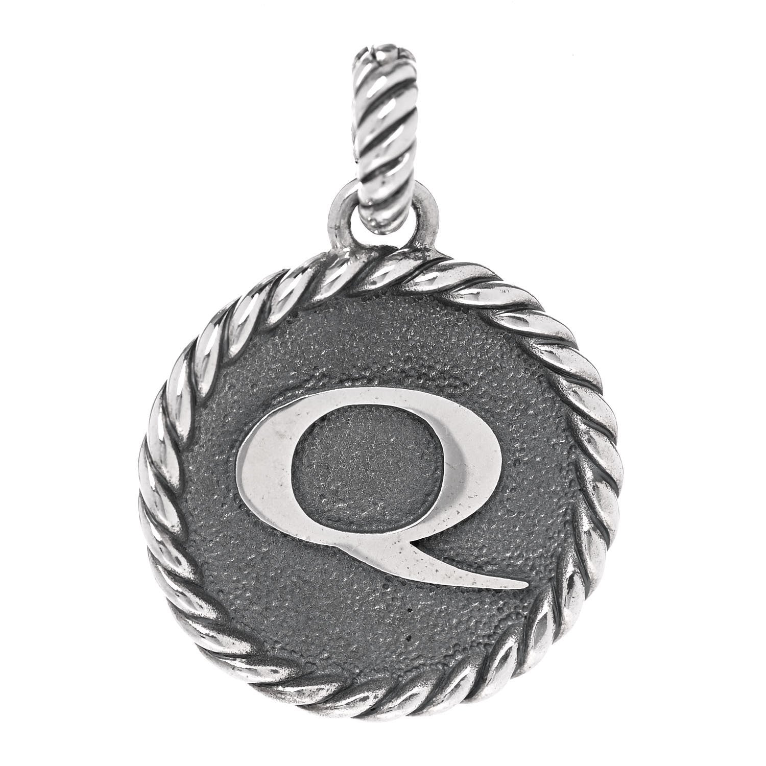 David Yurman Sterling Silver Cable Collectibles Initial Q Charm 1 of 4