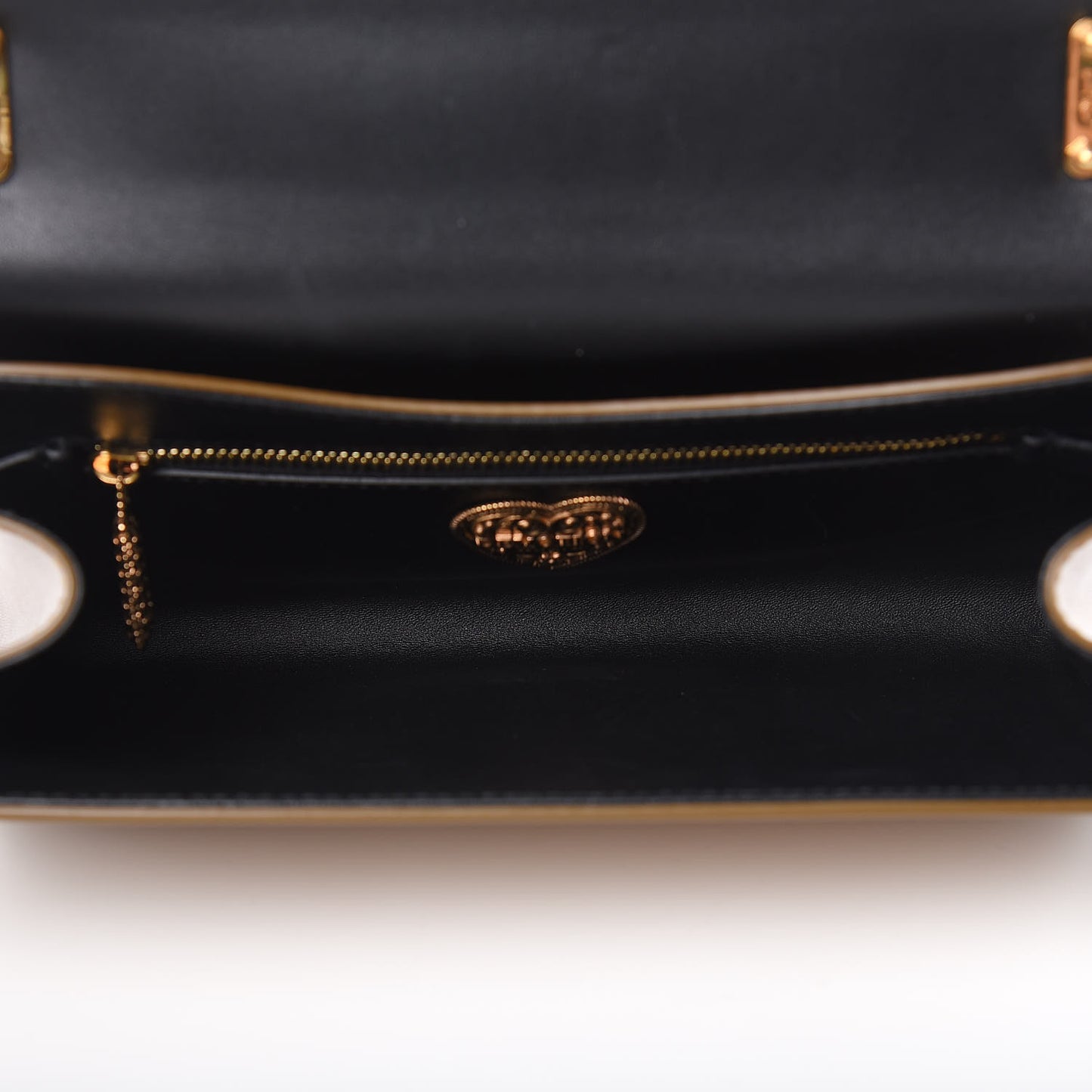 Metallic Calfskin Medium Devotion Crossbody Bag Gold