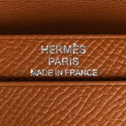 Hermes Epsom Bearn Card Holder Wallet Gold 6 of 9