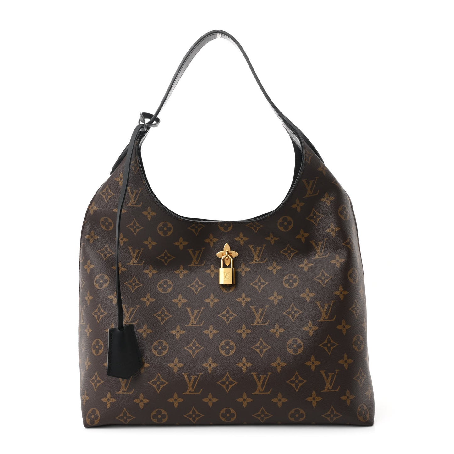 Monogram Flower Hobo Black
