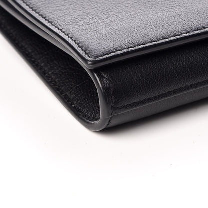 Saint Laurent Calfskin Monogram Large Belle De Jour Clutch Black 8 of 15