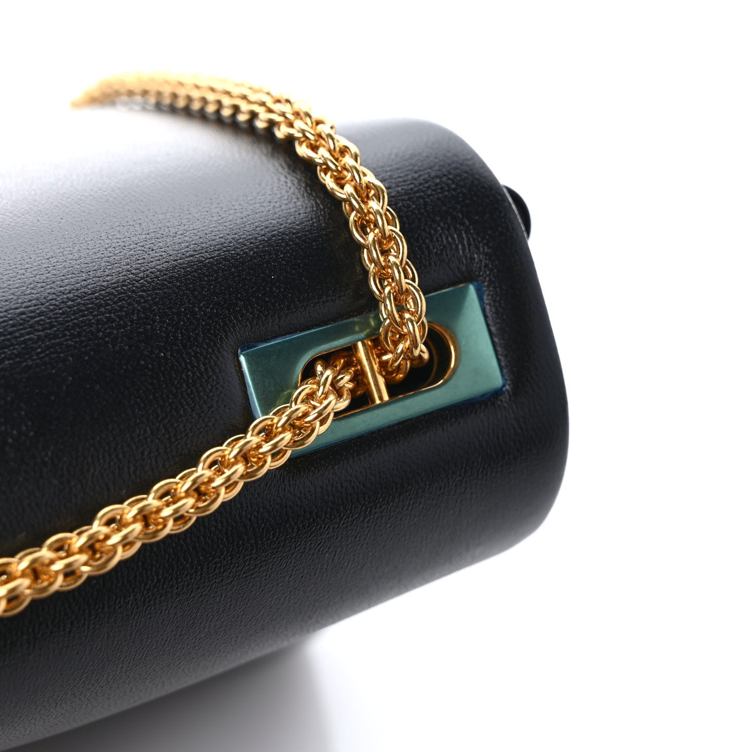 Valentino Garavani Nappa One Stud Chain Clutch Black 10 of 10