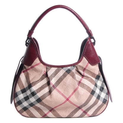 Burberry Nova Check Embossed Brooklyn Hobo 1 of 8