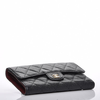 Chanel Caviar Quilted Large Flap Wallet Black 4 of 8