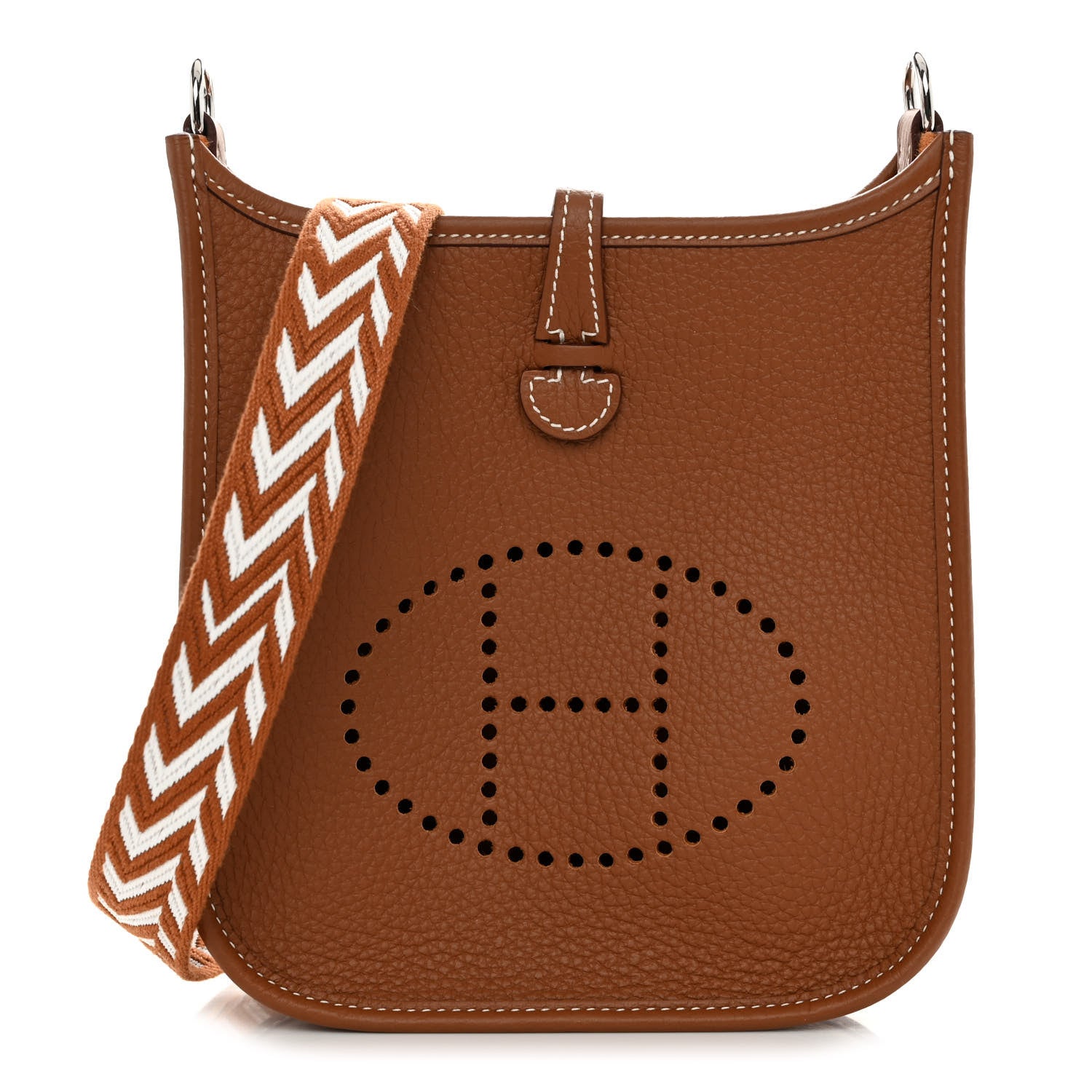 Hermes Taurillon Maurice Amazone Evelyne TPM Gold White 1 of 11