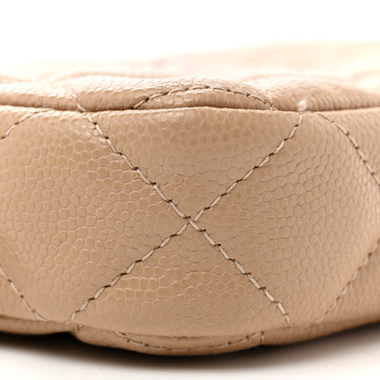 Chanel Iridescent Caviar Quilted Small Clutch With Chain Beige 10 of 15