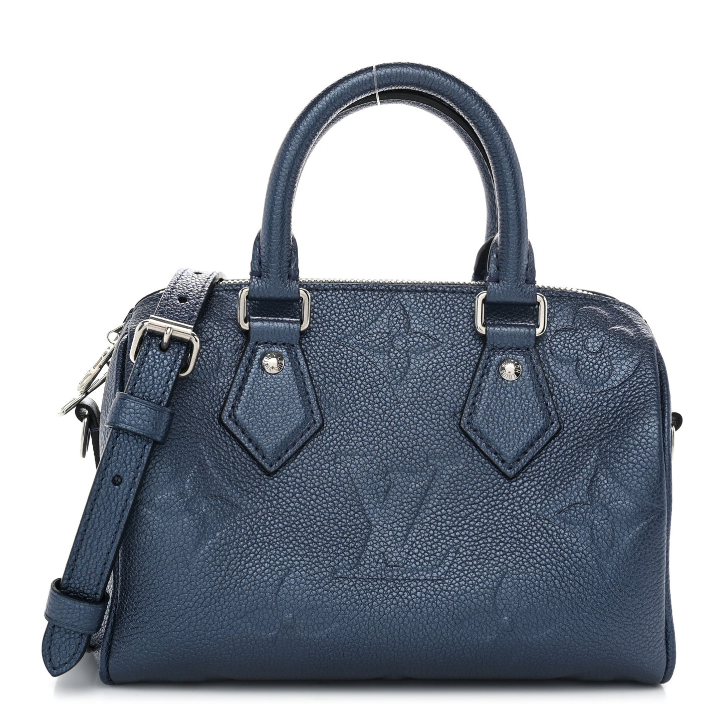 Metallic Empreinte Monogram Giant Speedy Bandouliere 20 Navy Nacre