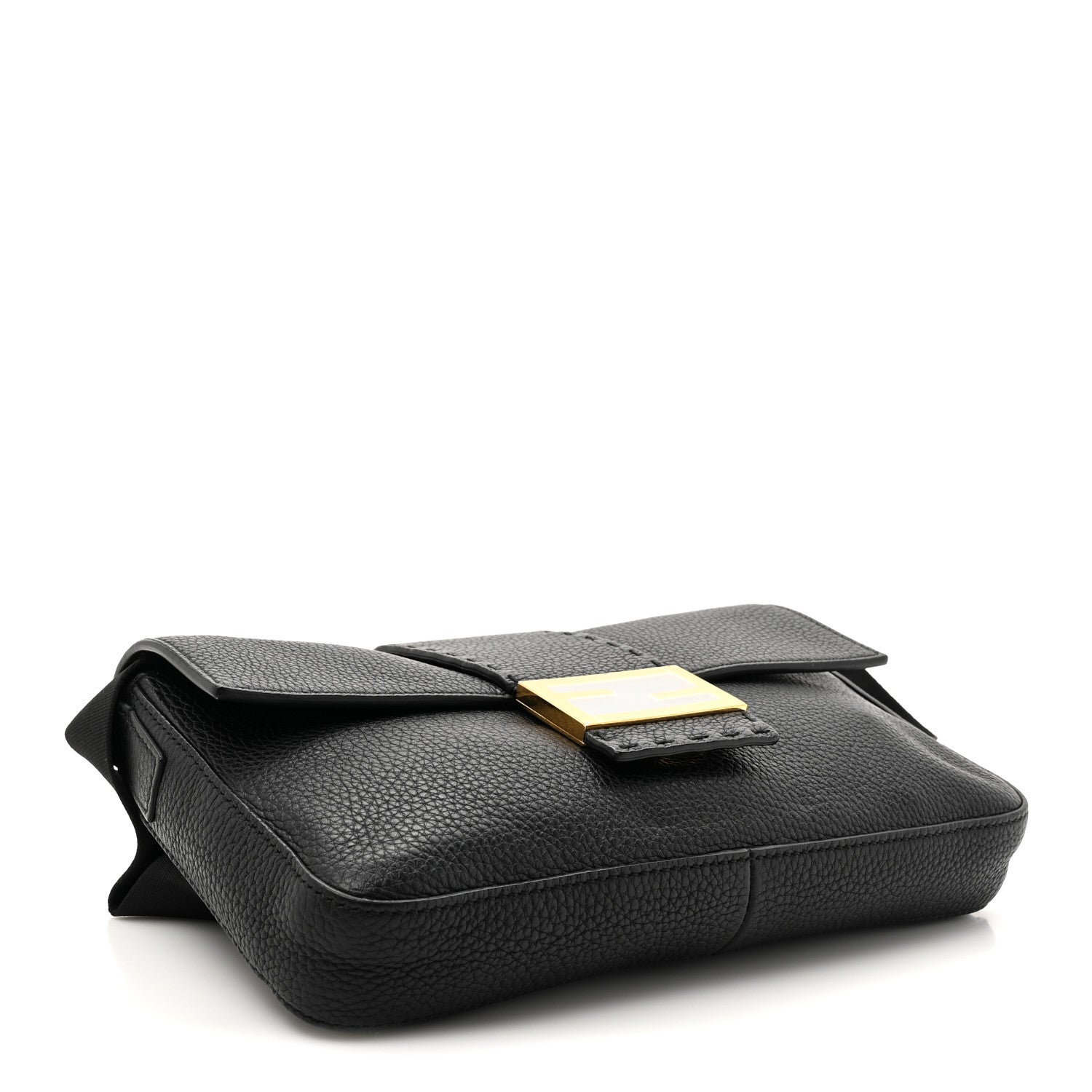 Fendi Cuoio Romano Selleria Belt Baguette Bag Black 4 of 10