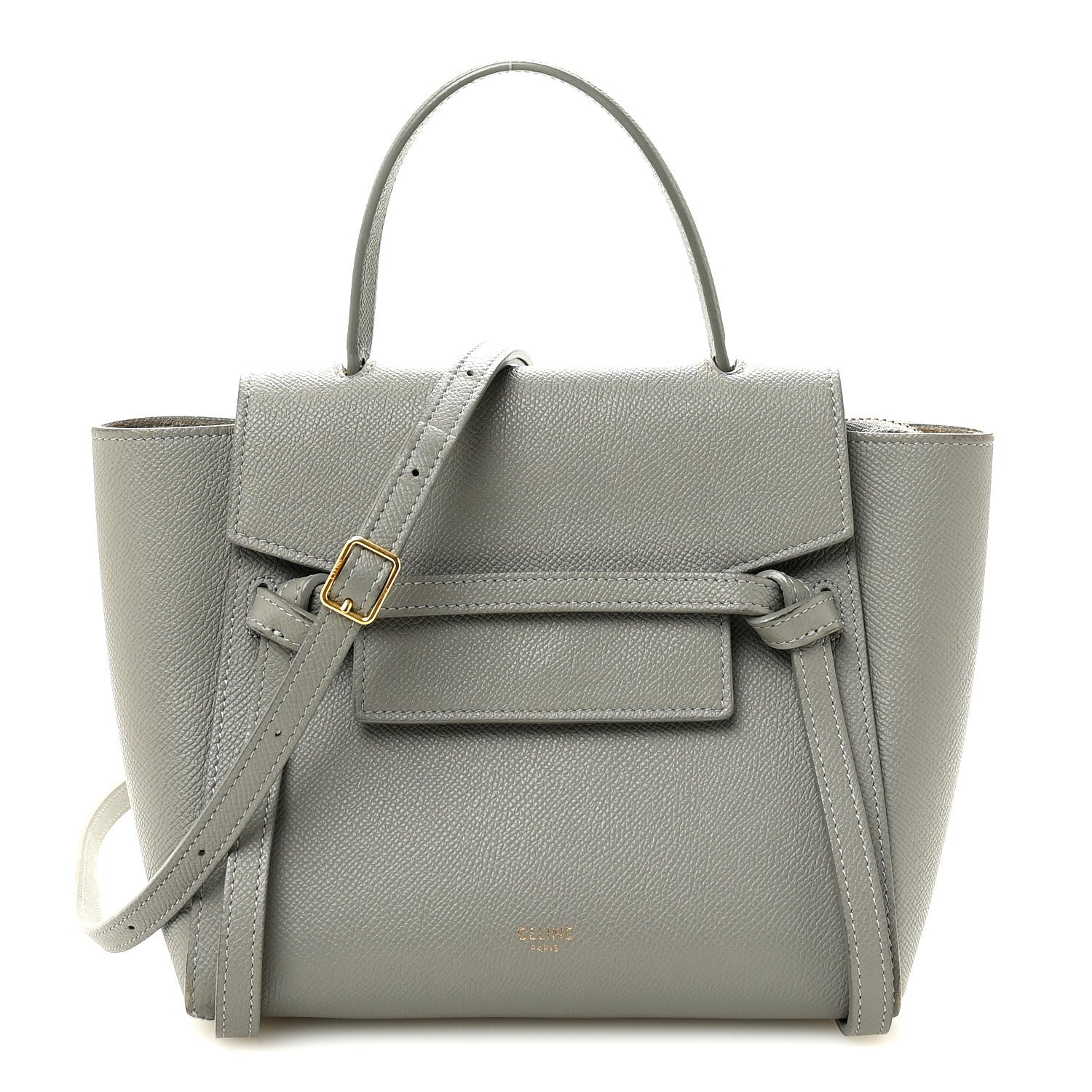 Celine Grained Calfskin Nano Belt Bag Cloud 1 of 10