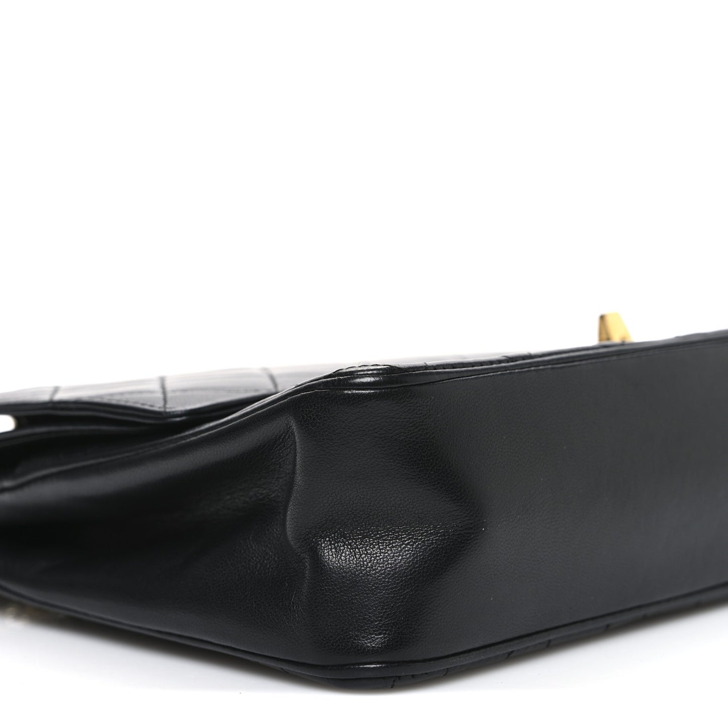 Lambskin Quilted Medium Double Flap Bijoux Chain Black